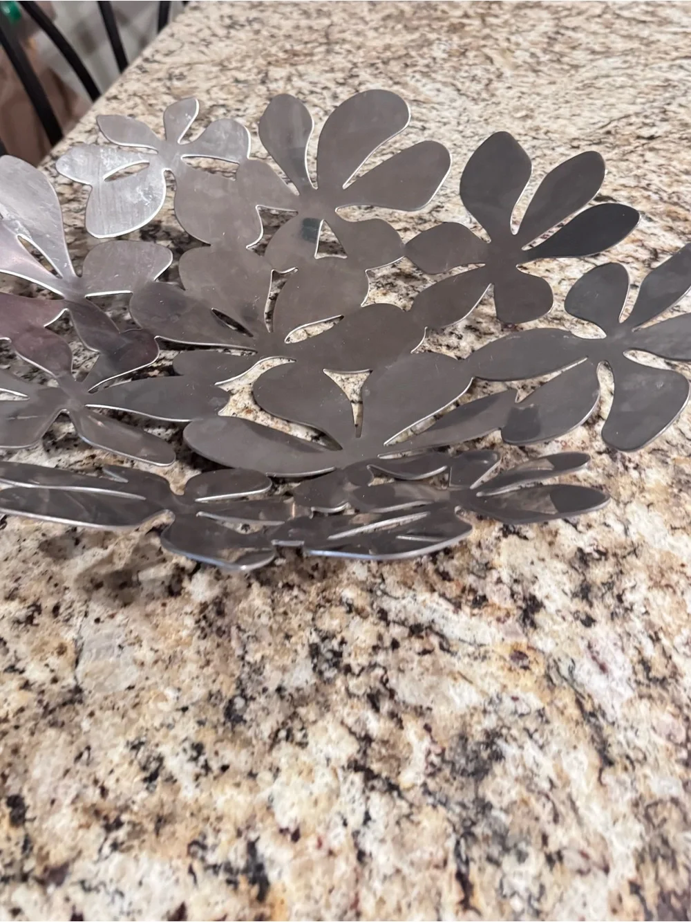IKEA Silver Floral Metal Wall Sculpture
